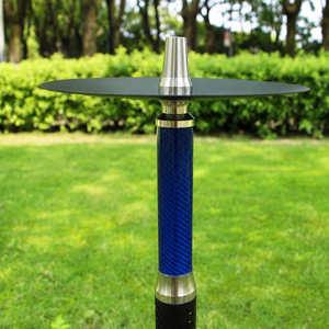 Cachimba de Acero Inoxidable Estilo Fibra de Carbono Premium con Una Sola Manguera, Set Completo en Caja de Regalo, Base de Vidrio, para Bares y Salones, Venta al por Mayor - Product Image 4