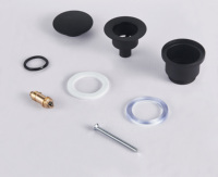 Válvula Click Clack Cromada Negra Moderna para Desagüe con Fácil Instalación para Lavabo de Baño Pop-up G1-1/4