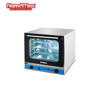 Four à convection électrique commercial en acier inoxydable à 4 plateaux pour la cuisson de pizzas, pains, gâteaux et pâtisseries en cuisine