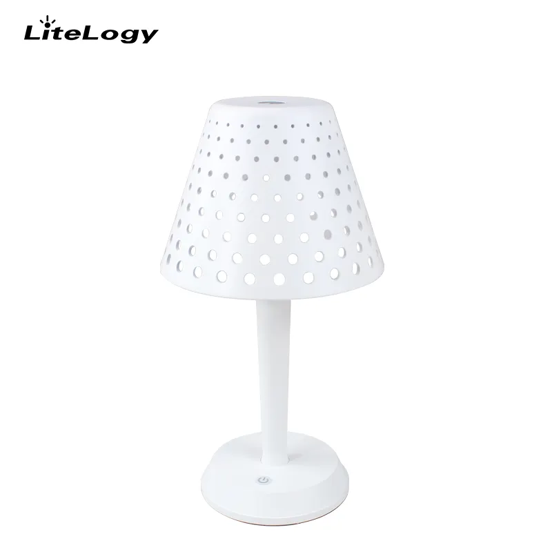 New cordless design custom lampshade small metal modern reading rechargeable mesh table lamp