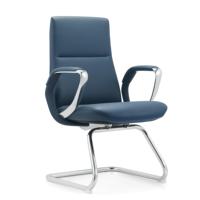 Fauteuil moderne commercial de luxe à dossier moyen chaise de conférence chaise de visiteur en cuir pour le bureau