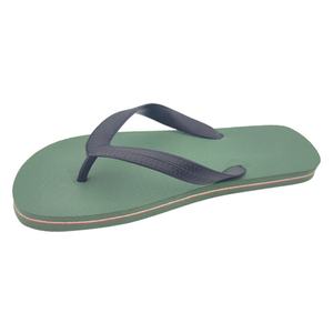 Tongs durables en caoutchouc PE pour hommes et femmes, vertes, à semelle multicouche, sandales de plage, pantoufles d'extérieur imperméables, OEM ODM - Product Image 1