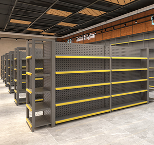 معدات سوبر ماركت معدنية من الفولاذ رفوف عرض مخصصة لسوبر ماركت رفوف فاخرة أرفف مستعملة متجر بيع بالتجزئة - Product Image 5