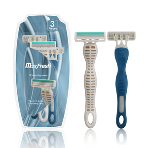 Maquinilla de Afeitar Desechable con Triple Hoja de Acero Inoxidable, Cabezal Pivotante y Tira Lubricante para Afeitar la Cara, el Cuerpo, el Bikini y las Axilas - Product Image 1