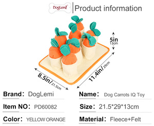 Jouet à mâcher pour animaux de compagnie en promotion – Jouets de puzzle écologiques pour chiens, idéaux pour l'entraînement, carottes de luxe et pour chats agressifs - Product Image 2