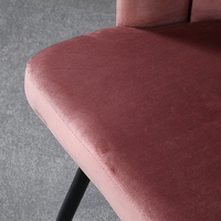 Chaises de salle à manger en velours traditionnel en gros avec pieds en métal pour la maison, le bureau et le bar domestique