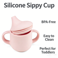 Tasse d'apprentissage en silicone WellBest Cartoon pour bébé avec bec verseur et paille