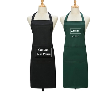 Delantal Personalizado Unisex de Poliéster Tejido para Restaurante, Bar, Uniforme para Camareros, Servicio OEM, Color Sólido, Logotipo Personalizado - Product Image 1