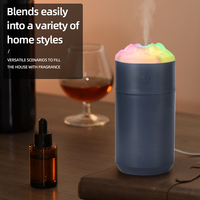 Humidificateur d'air à ultrasons rechargeable par USB de 350ml Diffuseur d'arômes de bureau avec brouillard de pulvérisation pour la maison, la voiture et les hôtels