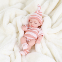 Poupées Reborn Princesse, Finition Peinte, Adorables Filles, Poupée Reborn Fille de 20 cm avec Cheveux Implantés, Jouet pour Filles, Cadeau