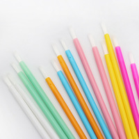 Vente en gros Yiwu 50 pièces/paquet Brosse à lèvres en nylon solide Brosse à lèvres multifonctionnelle Brosse à cosmétiques portable Style petit emballage OPP