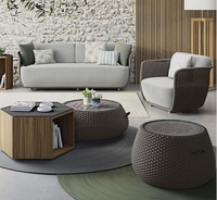 Sofa Villa Weaving Vine New Chinese Garden Outdoor Vine Stuhl Terrasse Balkon Wasserdichtes Sonnenschutz sofa Outdoor
