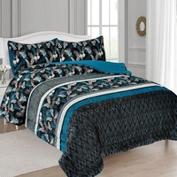 Ensemble de couette Sherpa en molleton de flanelle de luxe couette alternative en duvet jacquard blanc 3 pièces ensemble de literie chaude pour l'hiver