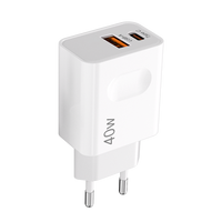 Chargeur mural USB Type-C double port PD 40W, prise EU/UK/AU/US, adaptateur de charge rapide pour ordinateur portable, montre intelligente, adaptateur universel CE