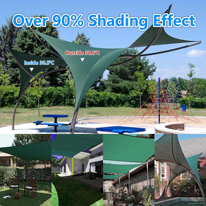 Bâche en maille HDPE imperméable OEM, filet pare-soleil 90% 6,5x10FT, vert noirâtre durable pour jardin et voiture - Product Image 6