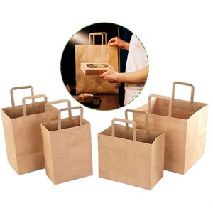 Sac de courses en papier kraft de haute qualité avec poignée torsadée et logo personnalisé pour les promotions en supermarché, avec laminage inclus - Product Image 1