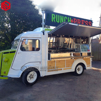 Custom Street Food Taco Ice Cream Van Party Bus Camión de comida móvil barato Café Comida Camión Carro Personalizado Snacks Fibra de vidrio
