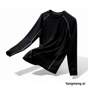 Camiseta Térmica de Manga Larga Solete, Mezcla de Algodón, para Otoño e Invierno, Cuello Cálido, Elegante, Informal, Ideal para Ir al Trabajo - Product Image 2