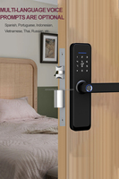 La plus récente entrée sans clé électronique Wifi BLE connexion à la carte Rfid mot de passe poignée d'empreintes digitales TTlock Smart Lock