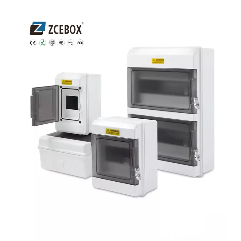 ZCEBOX سعر المصنع PC المواد IP65 توزيع مربع التوزيع الكهربائي لوحة لوحة كهربائية تصميم لوحة التبديل