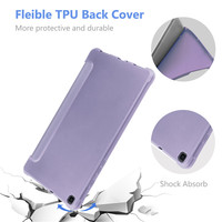 Étui de protection complet intelligent pour tablette Samsung Tab A 8.0 SM-T290 8 pouces, avec support magnétique pliable et dos en TPU