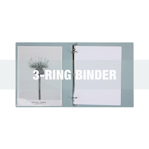 Biểu tượng tùy chỉnh rơm lúa mì 3-Ring chất kết dính PU da các tông kim loại tập tin Clip PVC thư mục tập tin cho các trường học sử dụng A4 Pp Túi PVC - Product Image 3