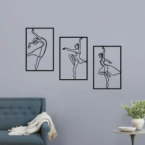 Diy Iron Art Girl Line marco de fotos adorno colgante de pared Metal flor decoración arte silueta línea colgante decoración de pared - Product Image 5