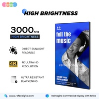 Écran LCD 4K Ultra-Mince Semi-Extérieur de 65 Pouces à Haute Luminosité 3000 Nits, Moniteur d'Affichage Publicitaire Android pour Signalisation Numérique avec SDK