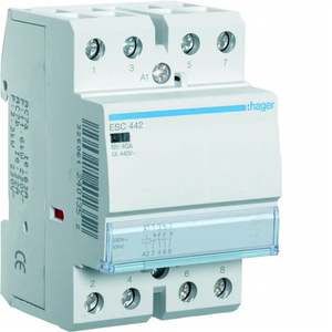 ESC442 Personalizzabile con Contattore Standard Hager 40 A 230 V AC 2 NO + 2 NC 3 Moduli DIN - Product Image 1