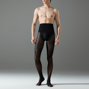 Pantaloni da Uomo Ultra-Sottili Trasparenti Lucidi a Vita Alta 360 °   Collant Modellante Senza Cuciture all'Olio di Cavallo per l'Estate - Product Image 2