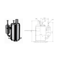 Compresor Rotativo Original para Aire Acondicionado Toshiba GMCC PA226G2C-3KT3 208-230V 60Hz R410