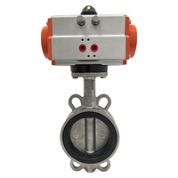 Vanne papillon automatique en acier inoxydable PN1.6Mpa DN15-DN100 avec actionneur pneumatique