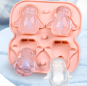 Early Riser 3D pingouin <span class=keywords><strong>bac</strong></span> à glaçons formes amusantes 4 trous formes d'animaux accessoires de cuisine <span class=keywords><strong>bac</strong></span> à glaçons en silicone - Product Image 2