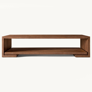 Meubles de salon intérieurs de style américain modernes, tables basses en bois massif - Product Image 4