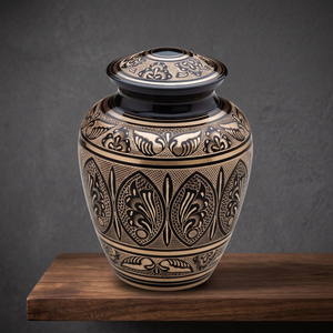 Urne funéraire et cinéraire en laiton, style peint, pour animaux de compagnie et adultes, urne commémorative, urne funéraire, urne cinéraire, ossuaire, pour cendres humaines - I H C - Product Image 4