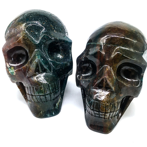 Bán Buôn Tự Nhiên Tuyệt Vời Chất Lượng Cao Pha Lê Colourful Đại Dương Jasper Hộp Sọ Đại Dương Jasper Pha Lê Khắc Hộp Sọ Cho Trang Trí - Product Image 3