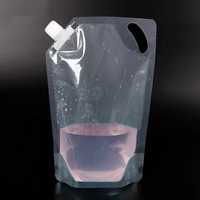 Pochettes souples réutilisables 1L 2L avec bec verseur pour lessive, nettoyant liquide, emballage rechargeable anti-fuite