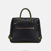 CHOU Shanghai – Porte-documents de luxe en cuir véritable fait main, écologique, avec ouverture large et fente pour chariot à bagages, pour homme