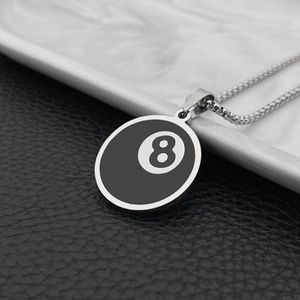<strong>Custom</strong> <strong>Men's</strong> Stainless Steel 18K Gold Plated Geometric Trendy 8 Ball Pendant Link <strong>Chain</strong> Necklace-Hiphop Streetwear Jewelry - Product Image 1