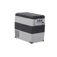 24V Compresseur Rechargeable Double Zone Mini Réfrigérateur Électrique Voiture 45L Congélateur de Table pour Boissons Fraîches et Poisson pour Camping