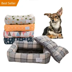 Amazon hot sale customized printing pet luxury bed ultra soft memory foam pet bed for cat dog