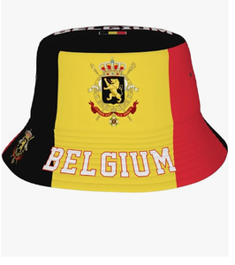 Belgium Bucket Hat for Women Men Summer Travel Sun Beach Bucket Cap Unisex Outdoor Fisherman Hat