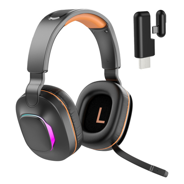 New Design Rgb Bluetooth Headphone Simultaneous Wireless 2.4Ghz Gaming Headsets With Microphone