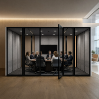 Cabine acoustique modulaire préfabriquée insonorisée et mobile pour conférences, idéale pour hôtels, salons, écoles et bureaux commerciaux