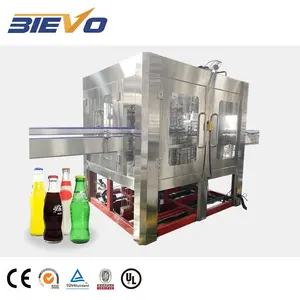 Good price fully automatic glass water bottle filling machine for carbonated beverage