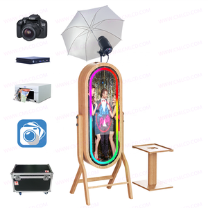 Bằng gỗ Photo Booth với máy in và máy ảnh thích nghi gương photobooth cổ điển phong cách tổ chức sự kiện cho thuê ảnh Booth với đèn flash cho bán - Product Image 1