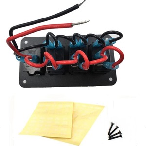 4 + 1 12V-24V DCロッカースイッチパネルQC3.0 & PD3.0車用デュアルUSBコンセント付きトラックボートRV