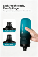 Bouteille d'eau de sport 600 ml en PP sans BPA, anti-corrosion, étanche, écologique, à pression, pour le cyclisme et le camping