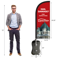 Drapeau de sac à dos de publicité de goutte de plume d'impression personnalisée