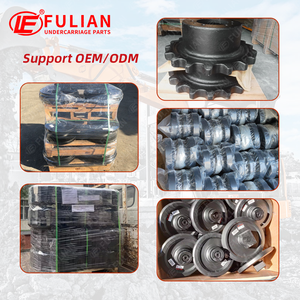 Bouwmachines Onderdelen Onderstel Onderdelen Bovenste Onderkant Tandwiel <span class=keywords><strong>Idler</strong></span> Rubber Spoor Voor Graafmachine/Lader/Bulldozer - Product Image 4